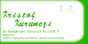 kristof kurunczi business card